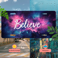 thumbnail image 5 of 1 Pcs 2D Flat License Plate Covers & Frames, Believe in the Cosmic For Decorative Front, Waterproof For Decoration Aluminum License Plate Covers & Frames Cover For Men Women, 12" X 6", 5 of 7