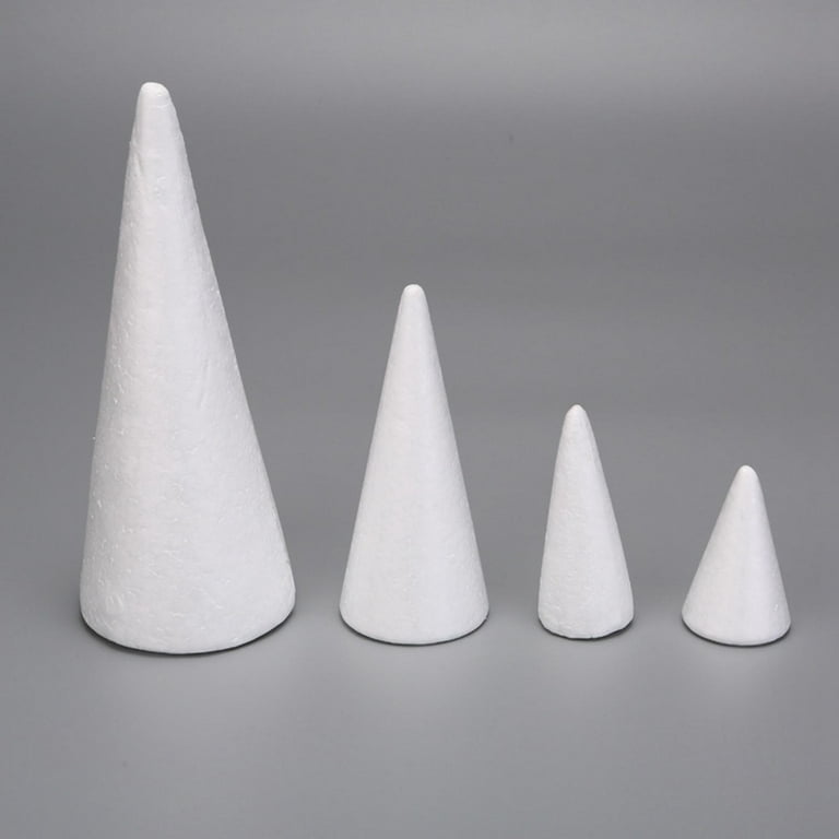 20cm Height X 8cm Width Polystyrene Styrofoam Cone Shape Festive