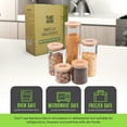thumbnail image 4 of Pantry Jars with Bamboo Lids, Eco friendly Glass Containers, Storage Container with Lid, Glass Container with Bamboo Lid, Airtight Food Container Set by Planet Avenue, 4 of 10