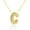C, variant on A-Z Bubble Letter Necklace Gold Balloon Initial Necklaces Rhinestone Letter Pendant Necklaces for Women Trendy