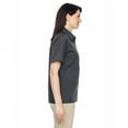 thumbnail image 2 of M545W Harriton Ladies Advantage Snap Closure Short-Sleeve Shirt Dark Charcoal XL, 2 of 3