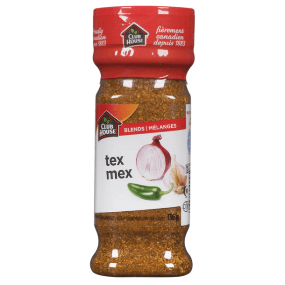 Club House Signature Blends Tex Mex One Step Seasoning, 136g/4.8oz, Imported from Canada