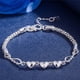 thumbnail image 3 of Fiudx Pulsera Love Link, Elegante Diseño de Cadena Pequeña, Joyería Antioxidante, Longitud Ajustable, Ideal para Uso Diario y Fiestas, Regalo para Ella, 20 Cm, 3 of 3
