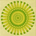 thumbnail image 1 of Ahgly Company Indoor Square Patterned Acid Green Area Rugs, 6' Square, 1 of 6