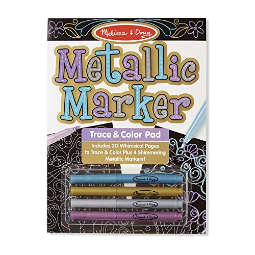 Almohadilla de color y marcador metálico Melissa & Doug (gran regalo para niñas y niños, ideal para niños de 3, 4, 5, 6, 7 años en adelante) Melissa & Doug 9320