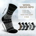thumbnail image 4 of TELOLY 5Pairs Thermal Socks for Men,39-44 Yards Men Socks,Thick Knit Socks Warm Socks for Men,Combination3, 4 of 4