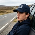 thumbnail image 3 of Colevkie Unisex Embroidered Baseball Cap for Men Women Adjustable Halloween Style Truck Hat Dad Hat(Navy blue), 3 of 6