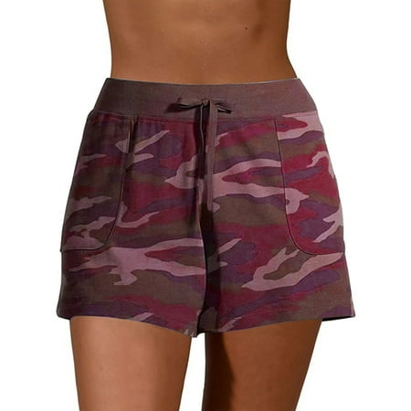

Plus Size High Waist Sleep Shorts for Women Pocket Night Pajamas Shorts Pants