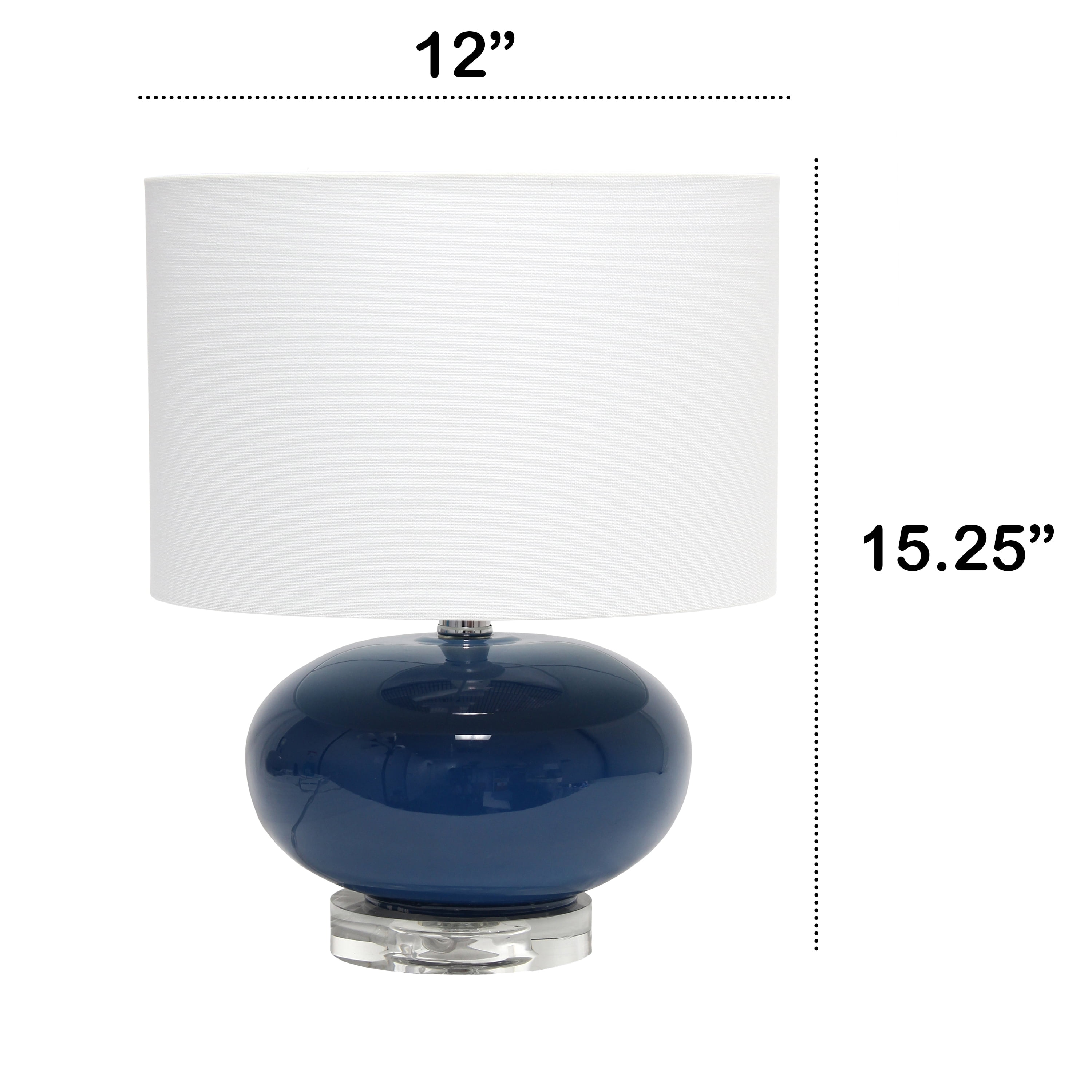 Navy blue glass table lamps online