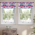 thumbnail image 2 of LALILO Kitchen Curtain Valance Ethnic Ikat Traditional Ikat Rod Pocket Window Curtain 52"x 18" Set of 2, 2 of 5