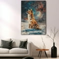 thumbnail image 5 of Norwegian Lundehund Dog Lying in The Snow Canvas Print Wall Art Famous Painting for Kids Nursery Bedroom Living Room Office Home, 5 of 6