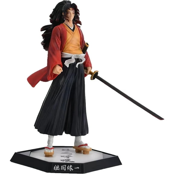 Yoriichi Tsugikuni Figure Kimetsu No Yaiba Demon Figures Monster Slayer Action Figure Desktop Decoration Gift Anime Fan Collection(32CM/12.7IN)