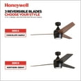 thumbnail image 5 of Honeywell Eamon 52" Modern Espresso Bronze Remote Control Ceiling Fan with Integrated LED Light, 3 Blade, 5 of 12