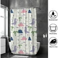 thumbnail image 4 of FREEAMG Bath Curtains Shower Curtain Colorful Doodle Dinosaur Bathroom Waterproof Machine Washable Fabric Decor Shower Curtains for Bathroom, 60x72 inch, 4 of 6