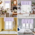 thumbnail image 5 of Purple White Striped Valance Curtain Rectangular Geometric Window Valances Rod Pocket Short Curtains Window Treatments for Kitchen Bedroom Bathroom Laundry 42" x 12", 5 of 9