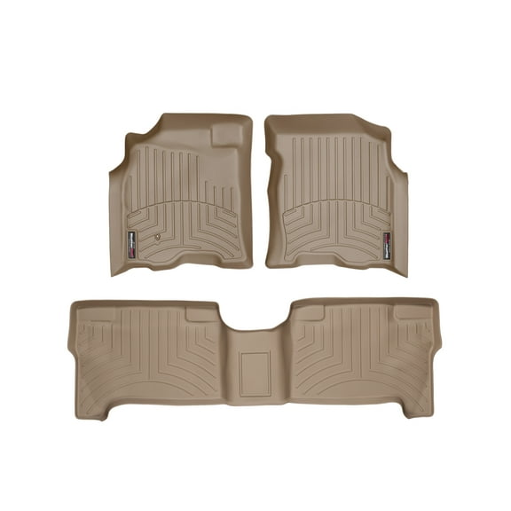 WeatherTech Custom Fit FloorLiners compatible with 2004-2004 Toyota Tundra - 1st & 2nd Row, Tan