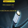 thumbnail image 4 of 0.5m Tipo varón de C 3,1 del cable de extensión Pd100w Gen2 del Usb C al cable de datos femenino del suplemento, 4 of 5