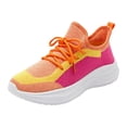 thumbnail image 5 of Women's Running Shoes Mesh Lightweight Soft Cushioned Casual Shoes Comfortable Walking Sneakers for Gym Workout Orange Size 9, 5 of 5