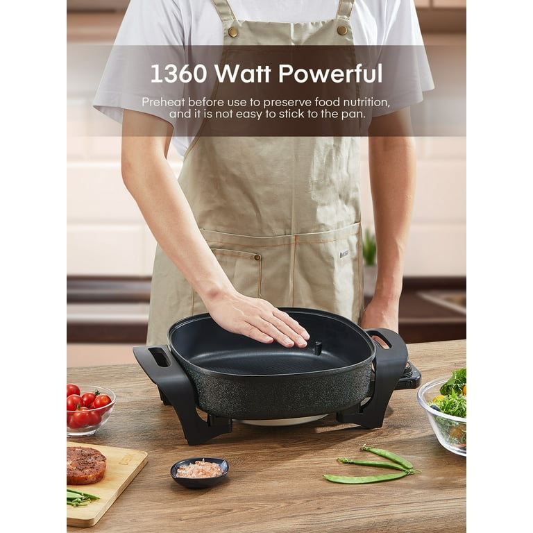 Presto 11 Electric Skillet with Glass Lid, Black