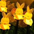 thumbnail image 4 of Luxcidy 6 PCS LED Solar Easter Lights Set, Rabbit & Carrot Garden Decor with Ground Stakes, Outdoor Yard & Pathway Holiday Lighting (B), 4 of 6