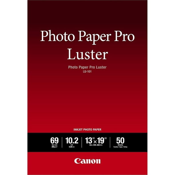 Papel fotográfico Canon LU-101 Luster 13x19 (50 hojas)