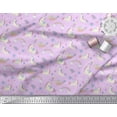 thumbnail image 2 of Soimoi Purple Cotton Duck Fabric Rainbow & Unicorn Animal Fabric Prints By Yard 56 Inch Wide, 2 of 3