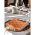 thumbnail image 6 of Orange Stripes Cloth Napkins Set of 8 Reusable Dinner Napkins, Simple Geometric Modern Monochrome Cocktail Napkin Washable Table Napkins for Wedding/Holiday Party/Baby Shower 20"x20", 6 of 7
