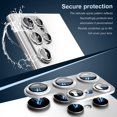 thumbnail image 4 of Dteck 2-Pack for Samsung Galaxy S22 Ultra,Lens Protector, Premium Tempered Glass Aluminum Alloy Metal Camera Lens Protector for Samsung Galaxy S22 Ultra 5G 6.8 Inch,Silver, 4 of 7