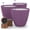 Purple, variant on Self Watering Indoor Plant Pots 3 Pack with Water Level Indicator Coco Coir Flower Planters for Home Garden Growing
