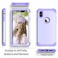 thumbnail image 2 of TECH CIRCLE For iPhone XS Max Case, Dual Layer Slim Heavy Duty Hybrid Rugged Shockproof Anti-Scratch Protective Back Phone Cover for Apple iPhone XS Max 6.5" 2018,Lightpurple, 2 of 8