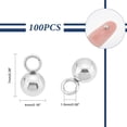 thumbnail image 4 of Dijes esféricos de acero inoxidable 304, colgantes de bolas redondas con baño de vacío, dijes o collares, pulseras y bisutería., 4 of 9