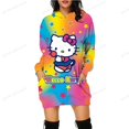 thumbnail image 3 of Sudadera con capucha de gran tamaño con estampado de otoño 2023, sudaderas con capucha informales para mujer, sudadera HELLO KITTY, sudadera holgada informal de marca urbana con capucha, 3 of 5