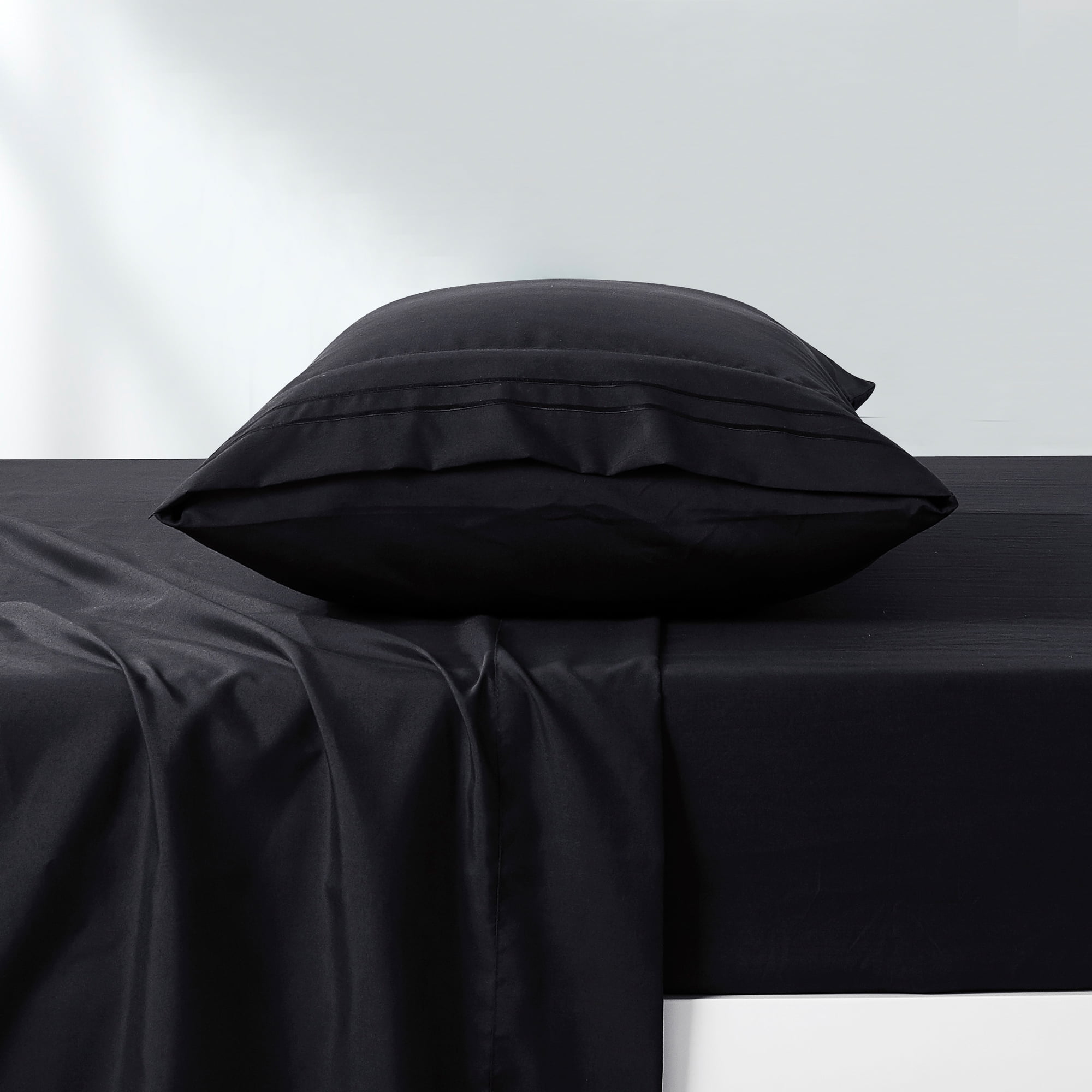 4-Piece Set Bed Sheets, Bedding with Fitted Sheet, Flat Sheet & Pillowcases