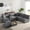 Gray, variant on DTTRA 139" Oversized U-Shaped Modular Sectional Sofa, 6-Seater Corduroy Couch with Storage Ottoman, Cup Holder Console, USB Charging Ports & Extra Wide Seats for Living Room, Gray