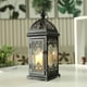 thumbnail image 1 of Farol decorativo para velas, de metal, de 38 cm de alto, estilo vintage, para colgar en interiores y exteriores, eventos, fiestas y bodas (negro)., 1 of 4