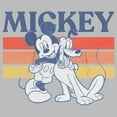 thumbnail image 2 of Men's Mickey & Friends Retro Pluto and Mickey Mouse Pull Over Hoodie Athletic Heather 3X Large, 2 of 4