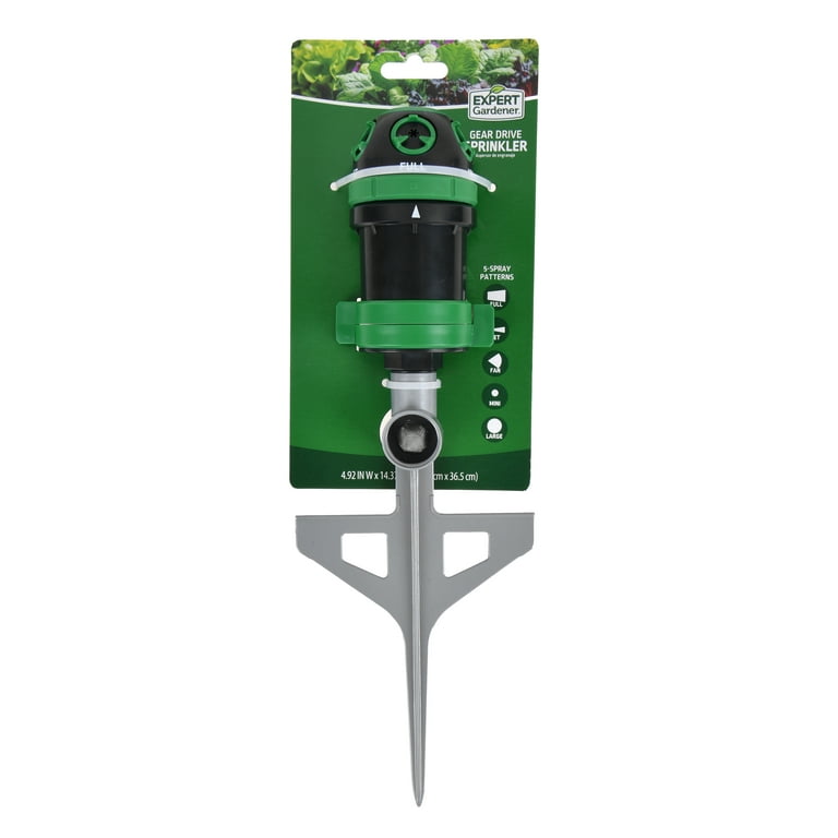 Expert Gardener Pulsating Spike Gear Drive Lawn Sprinkler, 3700 sq
