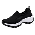 thumbnail image 2 of 1 par de zapatos deportivos tejidos, zapatos de ejercicio transpirables, zapatos de malla para exteriores (negro), 2 of 5