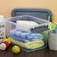 thumbnail image 5 of Pekky 5.5 Quart Plastic Latching Storage Bin with Handle 6 Packs Small Stackable Container Box, 5 of 5