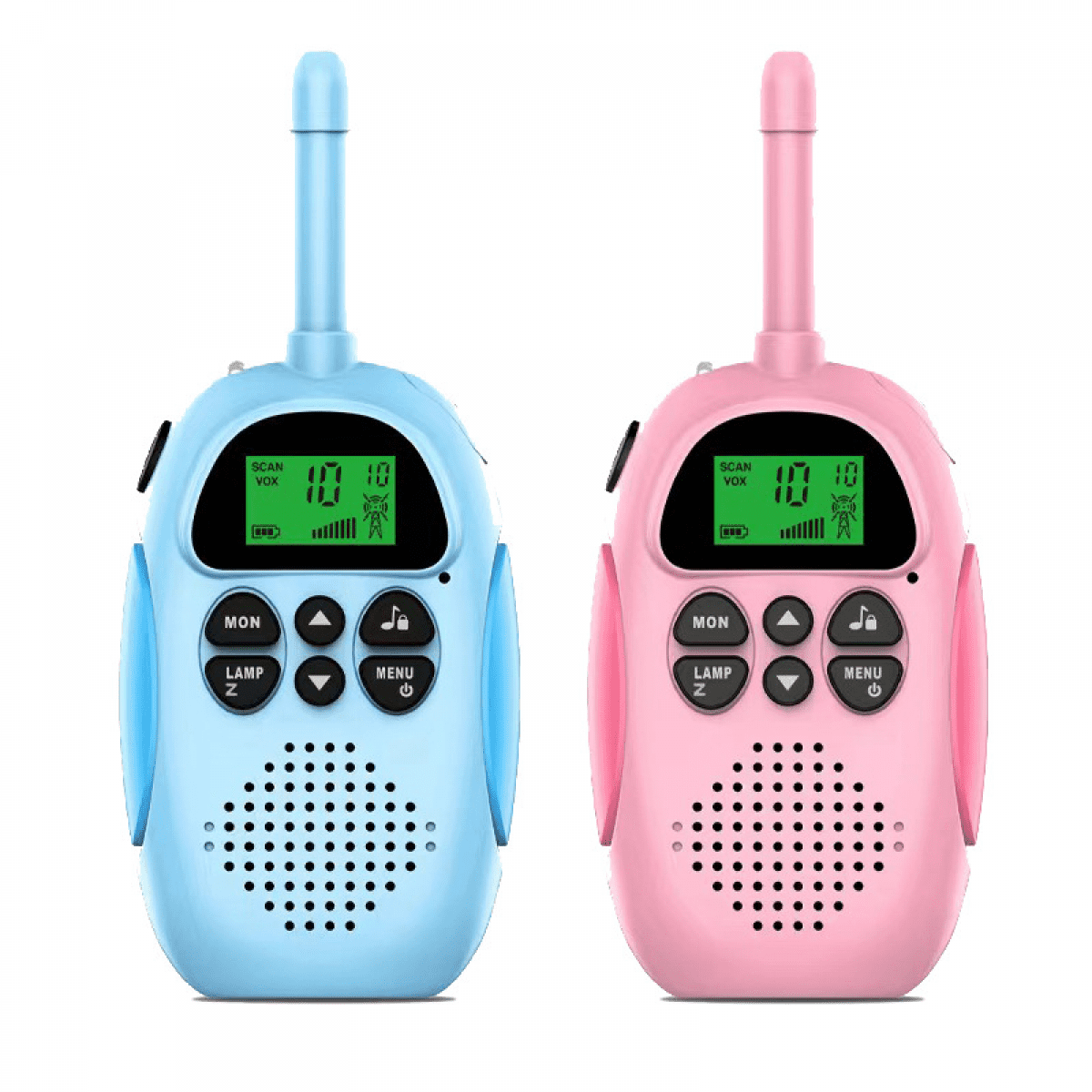 Walkie Talkies for Kids Rechargeable 1500Mah Long Range Walkie Talky for  Boys Girls, with 22 Channels Way Radio and LCD Screen, Toys Gift ，2 PCS 
