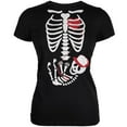 thumbnail image 1 of T-Shirt Doux Junior Noir Squelette Bébé Garçon Halloween, 1 of 1