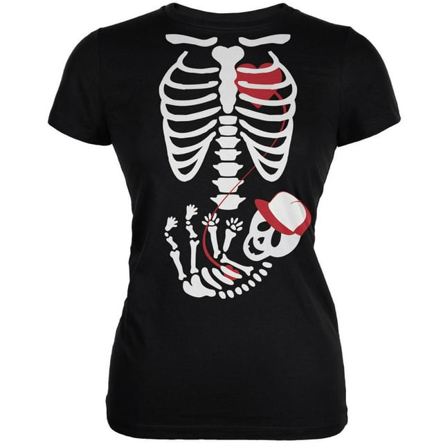 T-Shirt Doux Junior Noir Squelette Bébé Garçon Halloween