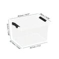 thumbnail image 2 of Lesbin 4-Pack 50 L Clear Plastic Storage Bin, Large Clear Latch Box with Wheels, 2 of 7