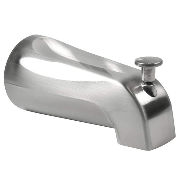DANCO Bath Tub Spout with Diverter, Brushed Nickel, 1-Pack 89249