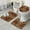 Orange And Brown, variant on Leopard Pattern Purple Bathroom Rugs Sets 3 Piece,Toilet Cover Set,Absorbent Non Slip Bathroom Mats Sets with U-Shaped Contour Rug Toilet Rug Set