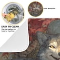 thumbnail image 2 of Dish Drying Mat Kitchen Pad Large Counter Absorbent Dish Mats Drainer Gray Wolf and Squirrel, 2 of 8
