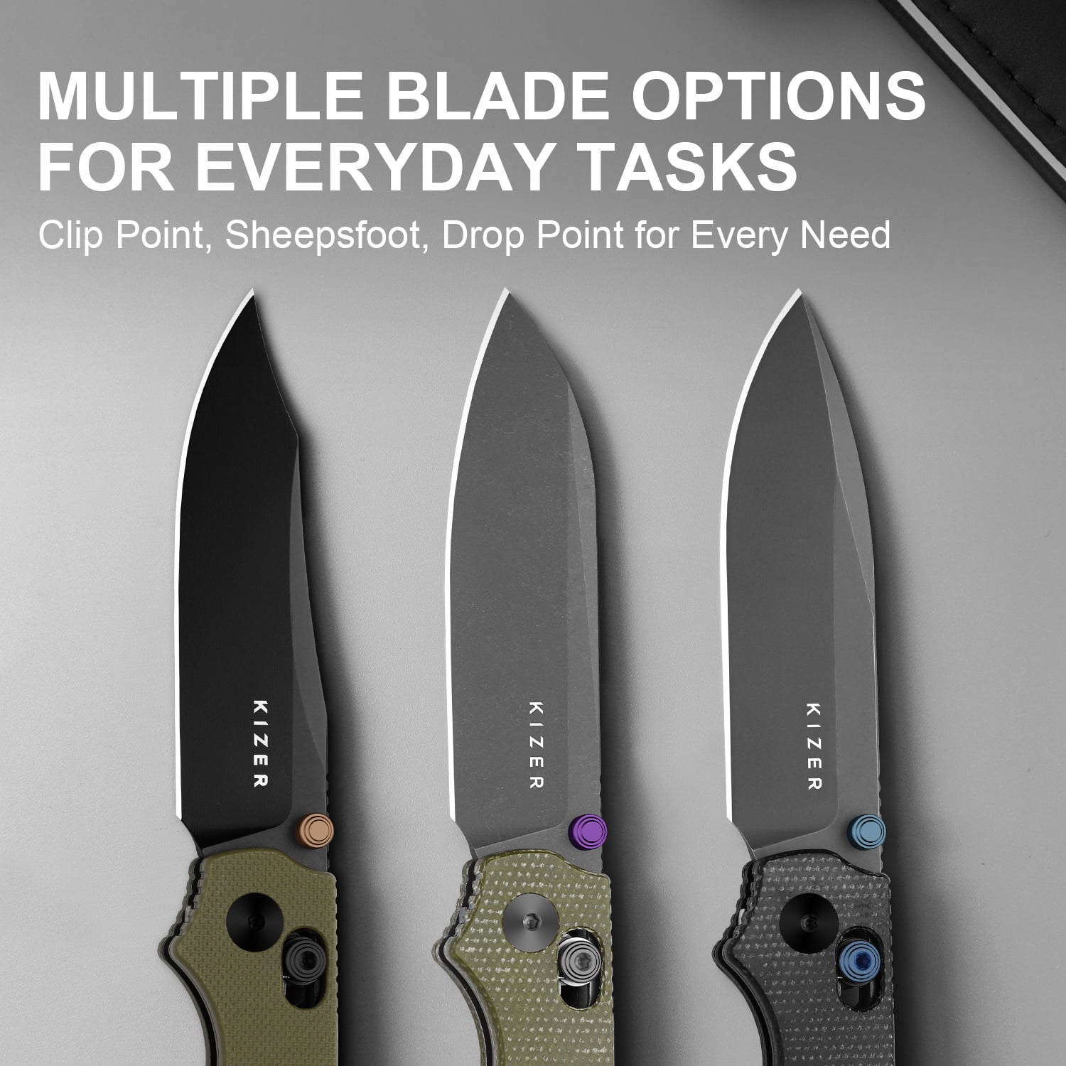 Kizer Pokiman CD EDC Folding Pocket Knife AEB-L Blade Micarta Handle V3789A1