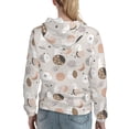 thumbnail image 7 of Picia Rabbit In Space Pattern Casual Women's Hoodie, Hooded Sweatshirt with Kangaroo Pocket, Comfortable Pullover with Eye-catching Drawstrings-XX-Large, 7 of 7