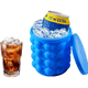 thumbnail image 3 of Máquina para hacer cubitos de hielo compacta, cubo de hielo de silicona que ofrece una funcionalidad 2 en 1, perfecta para bebidas refrescantes en movimiento, máquina para hacer hielo portátil con un, 3 of 5