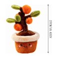 thumbnail image 3 of Cute Potted Plant Plush Figurine, Fake Desk Decor Ornament for Home Office Bedroom Shelf Table Top, 3 of 6
